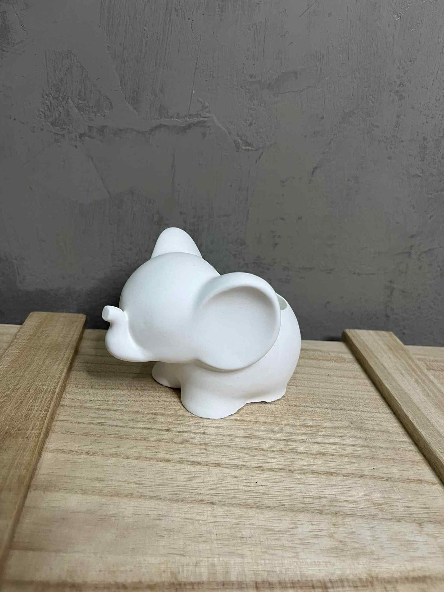 Ελεφαντάκι Πορσελάνης με Θήκη Λευκό